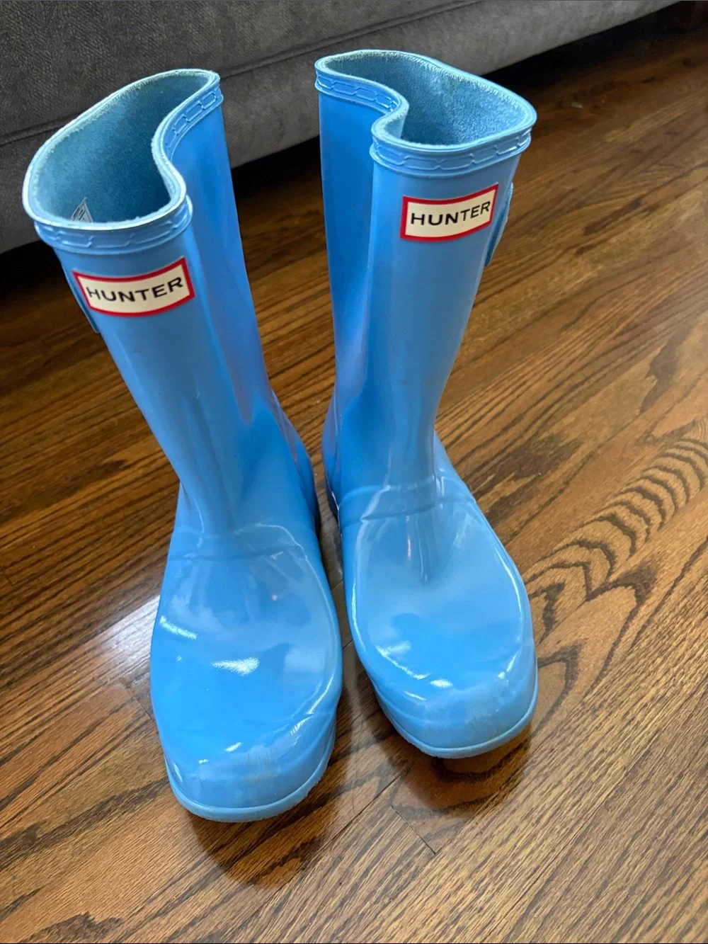Hunter Bright Blue Classic  Rain Boots